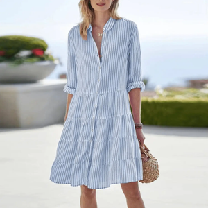 Striped A-Line Summer Dress