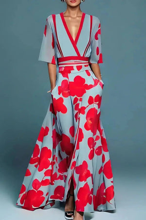 Floral Pattern Maxi Dress