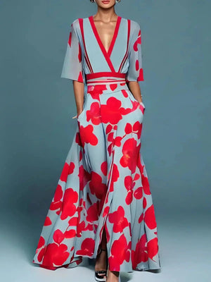 Floral Pattern Maxi Dress