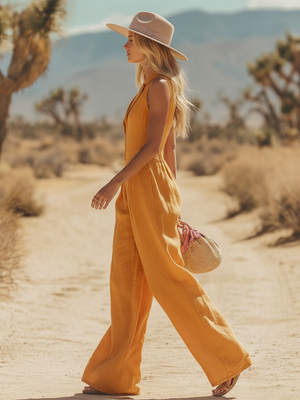 The Étiennie Cotton Linen Jumpsuit