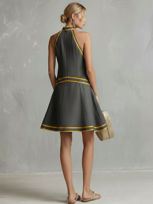 The Annonciade Cotton Linen Mini Dress