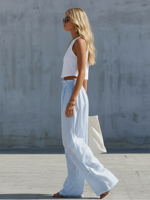 The Camille Striped Cotton Set