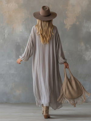 The Baudourie Chiffon Maxi Dress