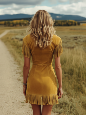 The Émérentienne Suede Mini Dress