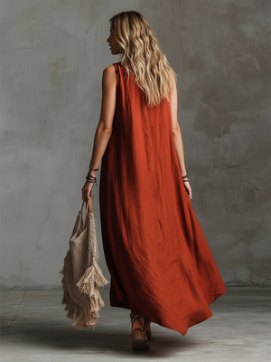 The Joachime Cotton Linen Maxi Dress