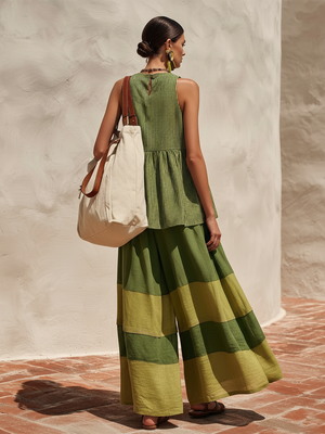 The Mathilde Striped Linen Set