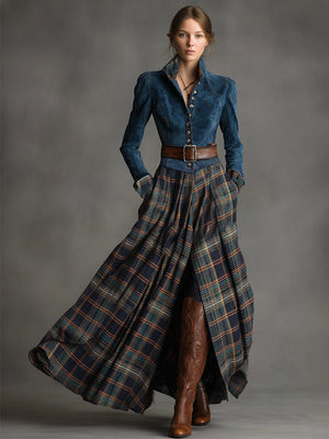 The Philomène Suede Maxi Dress