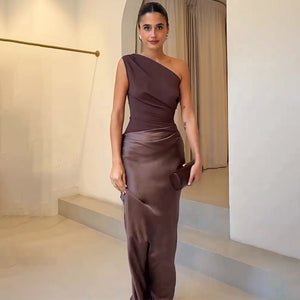 One-Shoulder Evening Dress