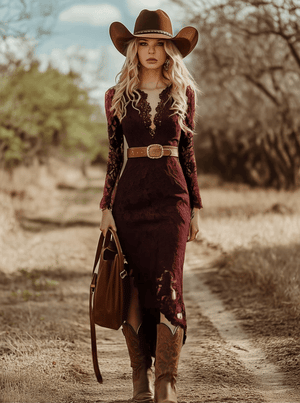 The Léandre Lace Midi Dress