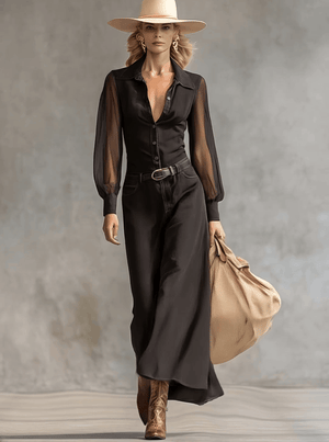 The Nicolette Denim Maxi Dress
