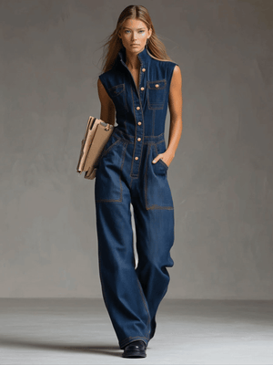 The Harlinde Denim Jumpsuit
