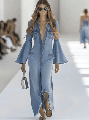 The Ismérie-Rose Denim Jumpsuit