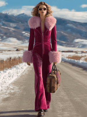 The Huguette-Marie Velvet Jumpsuit