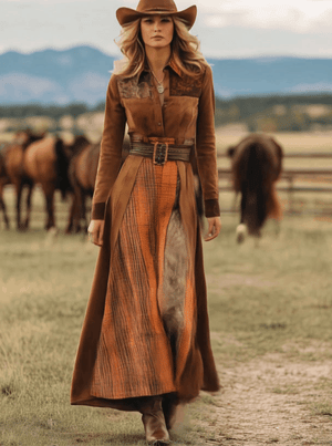 The Zéline Suede Maxi Dress