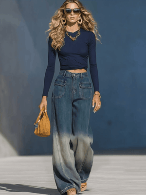 The Julienne-Rose Denim Trousers