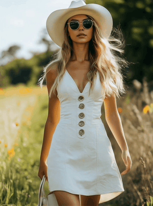 The Éphigénie Denim Mini Dress