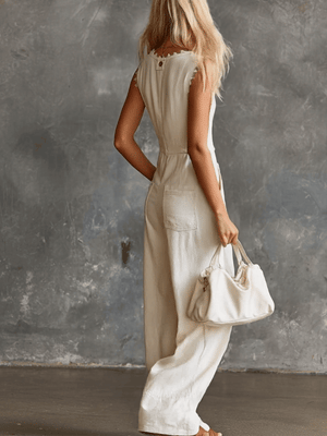 The Gudelinde Cotton Linen Jumpsuit