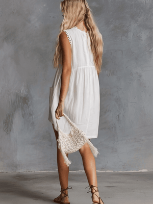 The Émérance Cotton Linen Mini Dress