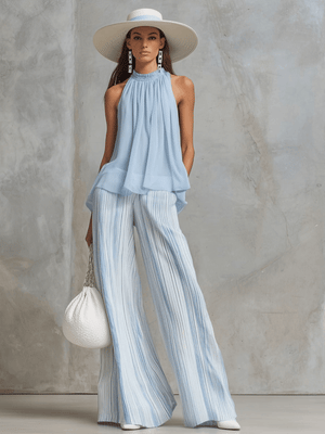 The Anaïs Striped Chiffon Set