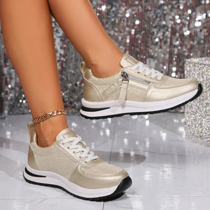 Metallic Platform Sneakers