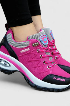 Water-Repellent Lace-Up Sneakers