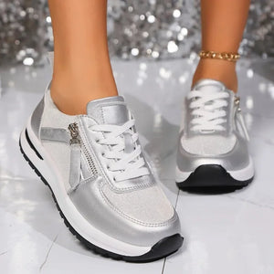 Metallic Platform Sneakers