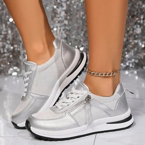 Metallic Platform Sneakers