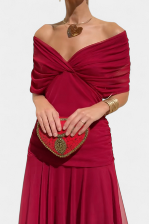 Fantasy Floral V-Neck Dress