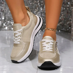 Metallic Platform Sneakers