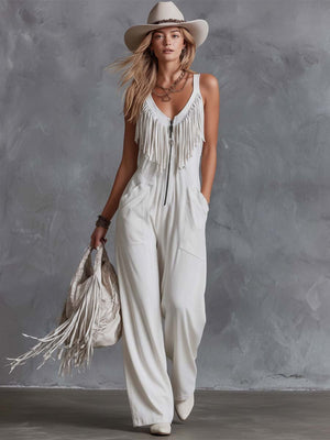 The Florestine Suede Jumpsuit