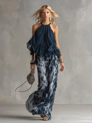 The Colette Printed Chiffon Set
