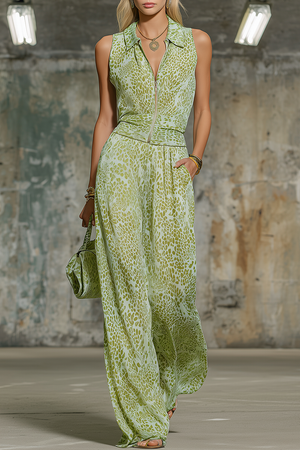 The Fleur Leopard Chiffon Set