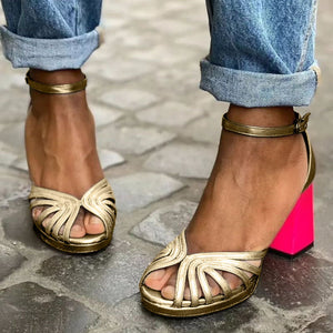 Open-Toe Ankle-Strap Sandals