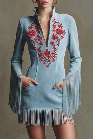The Ombeline Suede Mini Dress