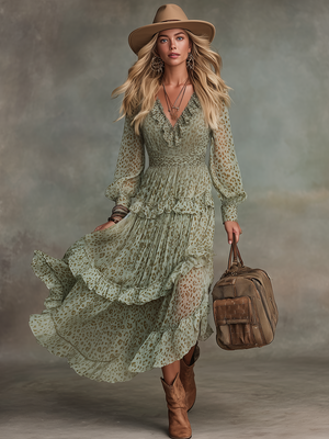 The Armande Chiffon Midi Dress
