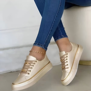 Gold-Accent Sneakers