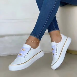 Gold-Accent Sneakers