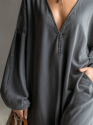 The Sérénade Denim Maxi Dress