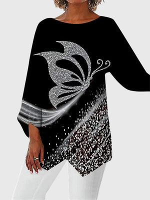 The Adèle Printed Crew-Neck Top