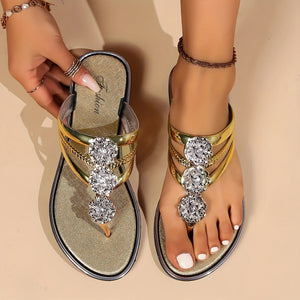 Glam Embellished Flat Sandals
