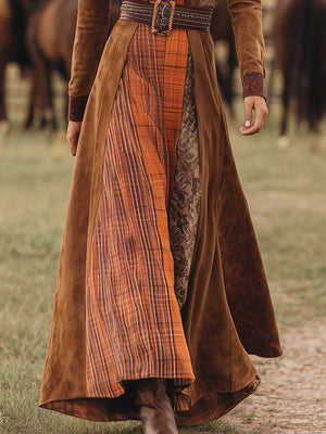 The Zéline Suede Maxi Dress