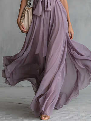 The Anne-Sophie Chiffon Maxi Dress