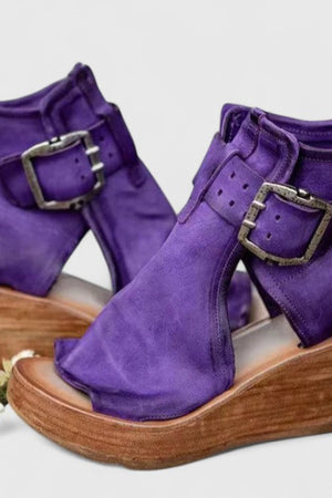 Ankle-Strap Wedge Sandals