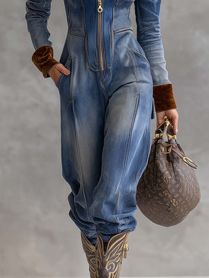 The Irmgarde Denim Jumpsuit
