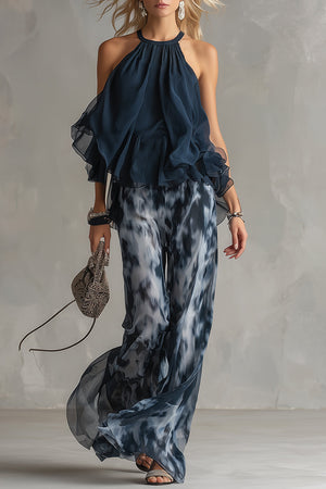 The Colette Printed Chiffon Set