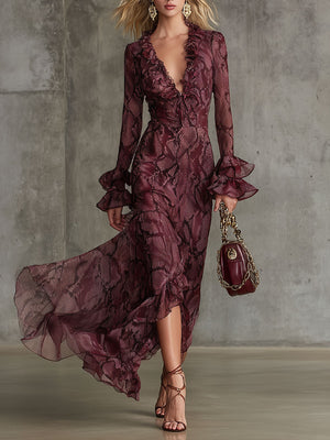 The Bonaventure Chiffon Maxi Dress