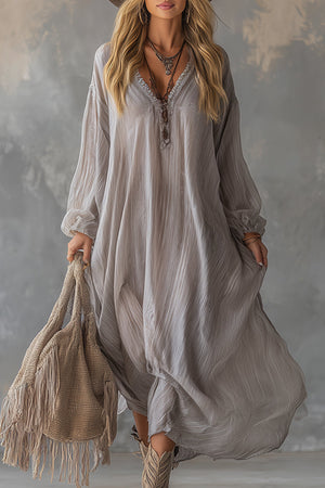 The Baudourie Chiffon Maxi Dress