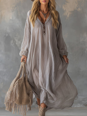 The Baudourie Chiffon Maxi Dress