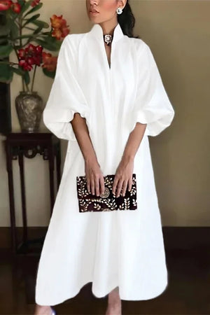 High-Neck Maxi Dress