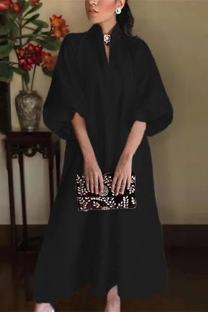 High-Neck Maxi Dress